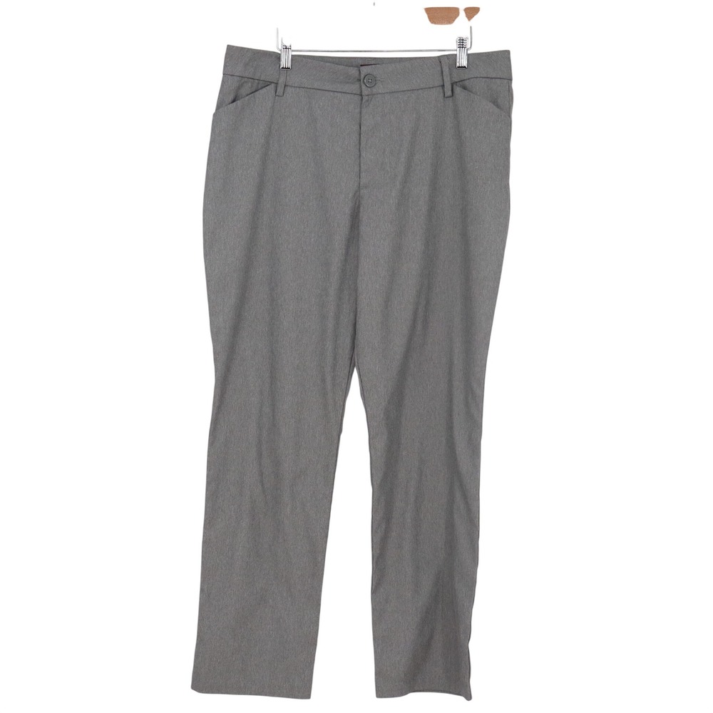 Lee Pants Womens 18 Wrinkle Free Smarter Fit Gray Straight Leg Excellent
